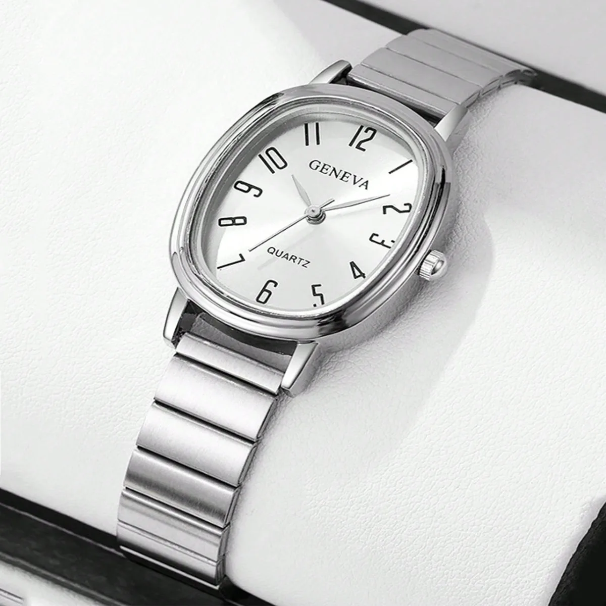 

6pcs/Set-Women's Ring Necklace Earrings Rhinestone Fashion Watch Women's Casual Watch Bracelet Set