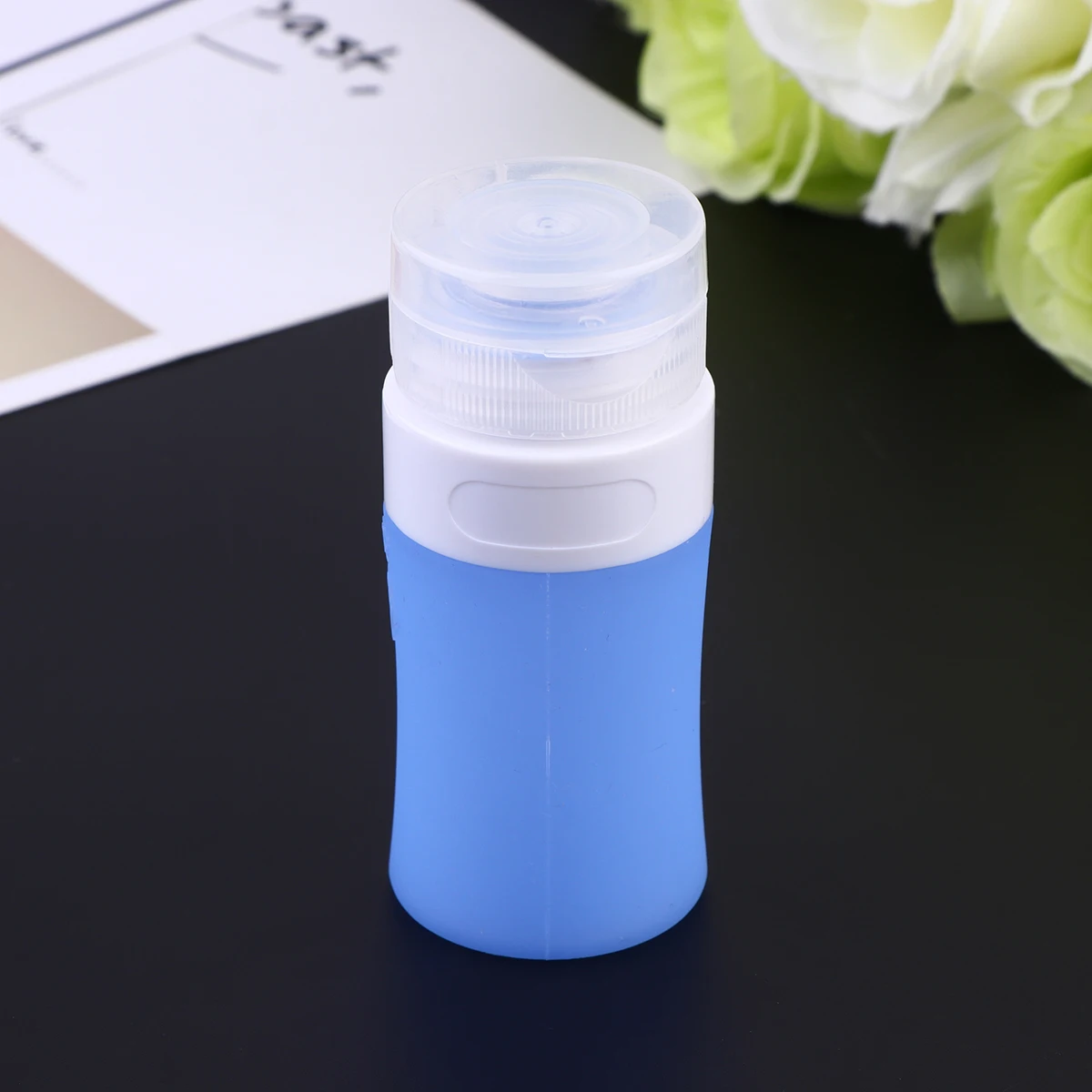 

3Pcs Silicone Bottles Refillable Portable Squeezing Lotion Dispenser for Travel Bathroom Shampoo Conditioner