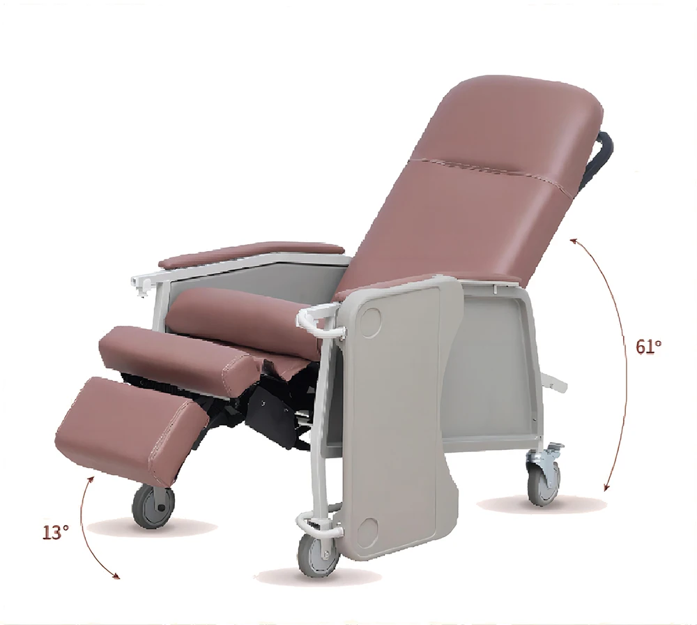 Medical Chairs 4 Position Clinical Care Geri Chair Recliner Reclining Padded Chair With Armrests