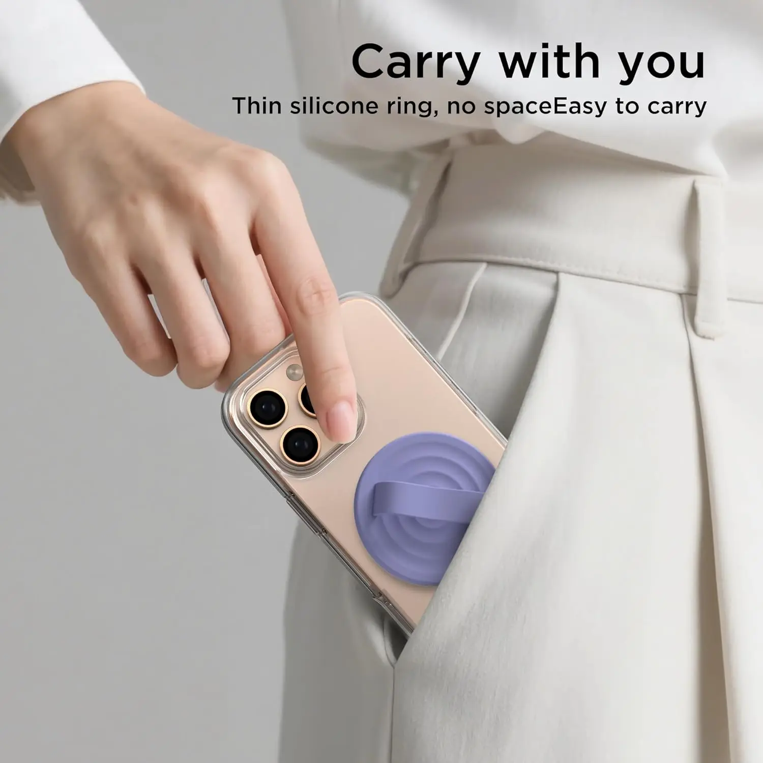 

Держатель для телефона, лавандовая силиконовая петля для пальцев, держатель серии Iphone, совместимое магнитное кольцо для телефона для просмотра видео телефонов