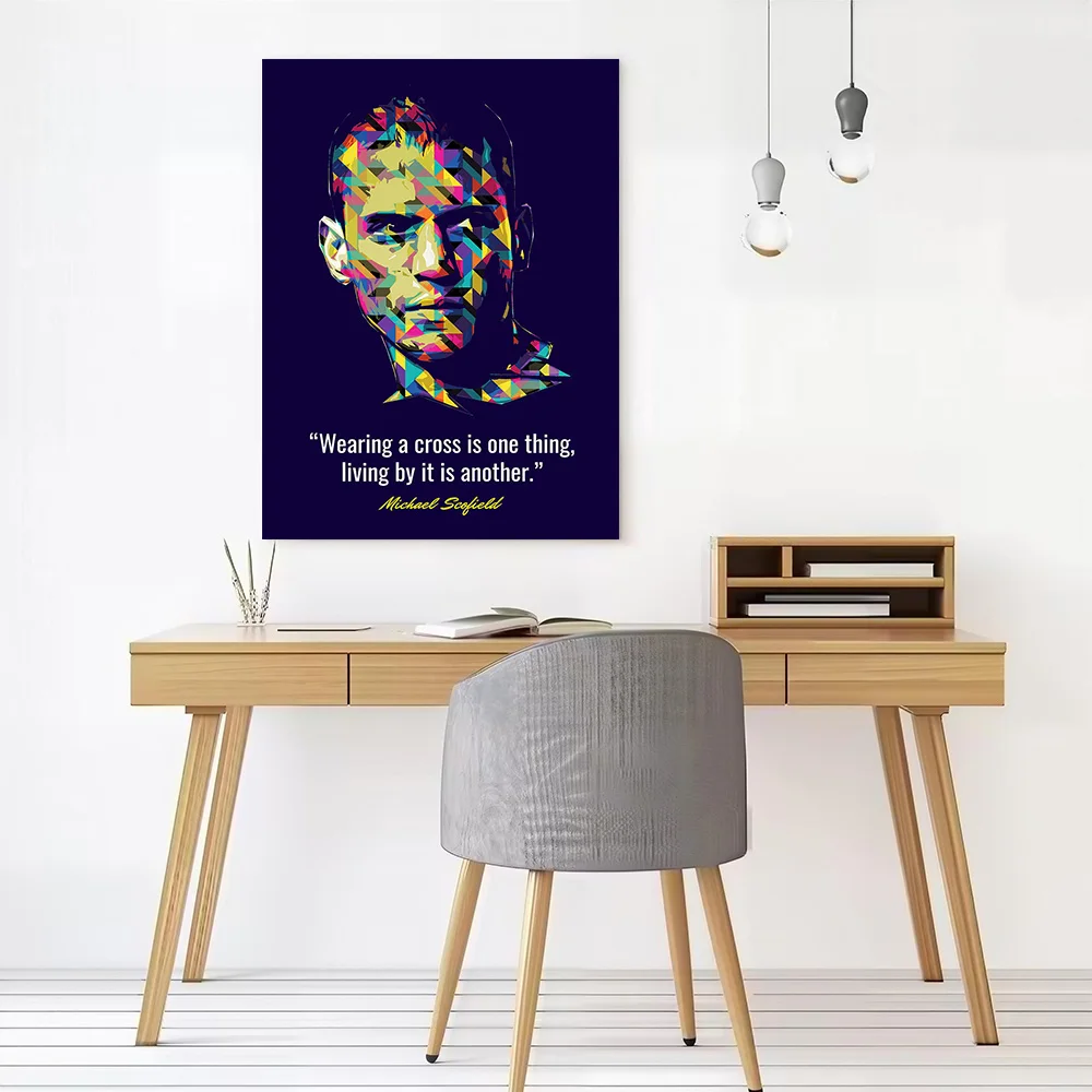 Michael Scofield Quotes Printed Canvas Wall Art Customizable Paintings Poster Perfect Gift for Home Decor Living Room Bedroom