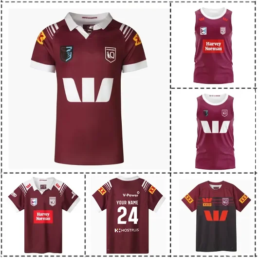 

2024 Queensland Maroons Polo Shirt Home / Away / Hat Rugby Jersey - Mens Size: S-5XL（Print Custom Name Number）