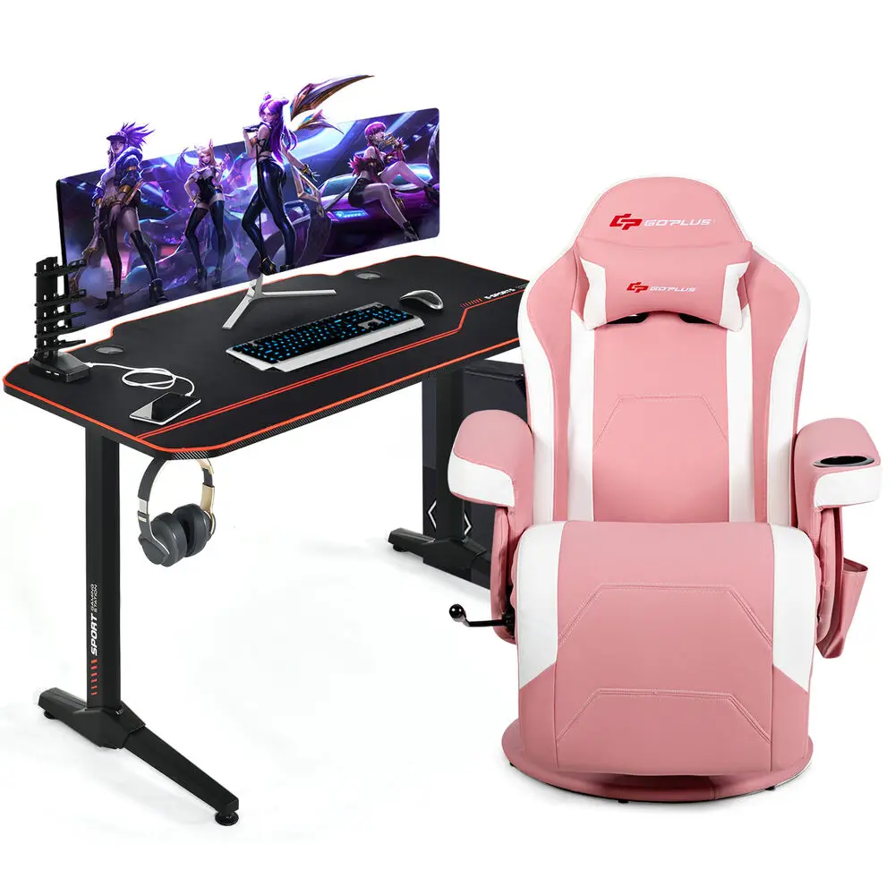 Costway Gaming Desk &Chair Set 55