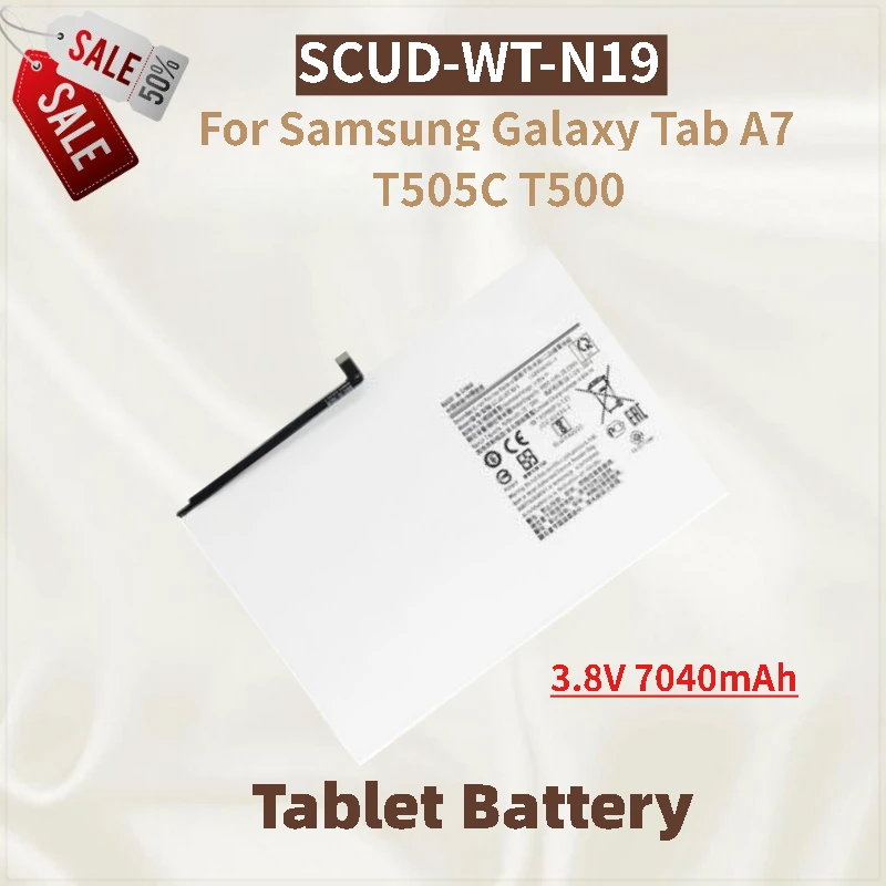 

Tablet Battery 3.8V 7040mAh SCUD-WT-N19 For Samsung Galaxy Tab A7 T505C T500 Brand-New Replacement Battery Quality