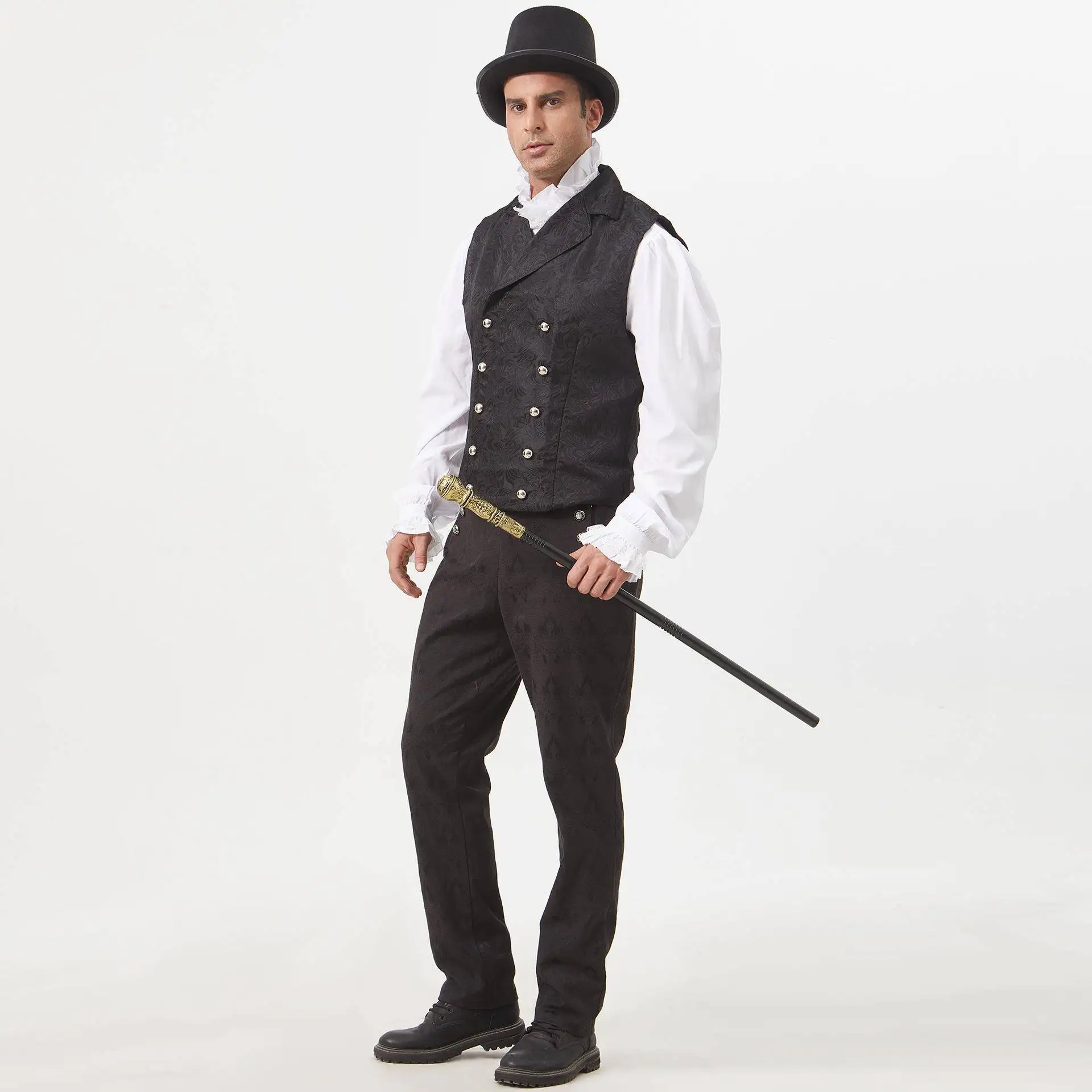 

Medieval Gothic Sle loween Stage Performance Costume Men's Retro Vest New Faion Clothing Item for Men Traditional Ethn...