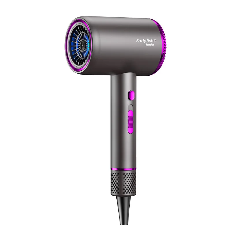 High-Speed Hair Dryer 110000 RPM 3D Blue Negative Ion Light Hair Care Silent for Home And Salon Use with Diffuser EU Plug