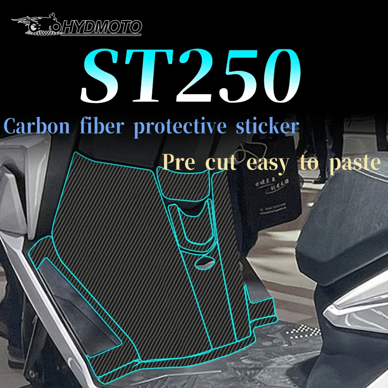 For KYMCO XCiting ST250 carbon fiber protective sticker waterproof decorative body film modification accessories