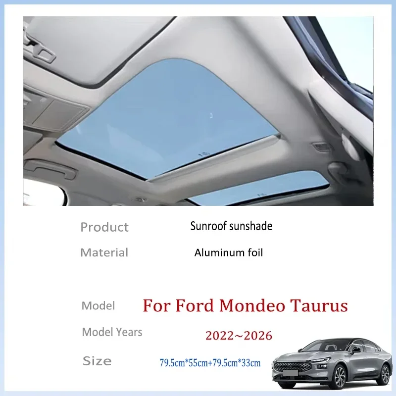 For Ford Mondeo Taurus 2022~2026 2023 2024 MK5 Car Sun Shades Cover Auto Sunroof Sunshade Protector Anti-UV Heat Accessories