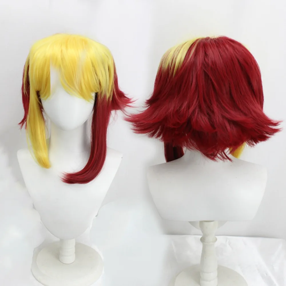 

Yu-Gi-Oh Yuga Ohdo Cosplay Wig Spiky Orange Brown Hair for Costume