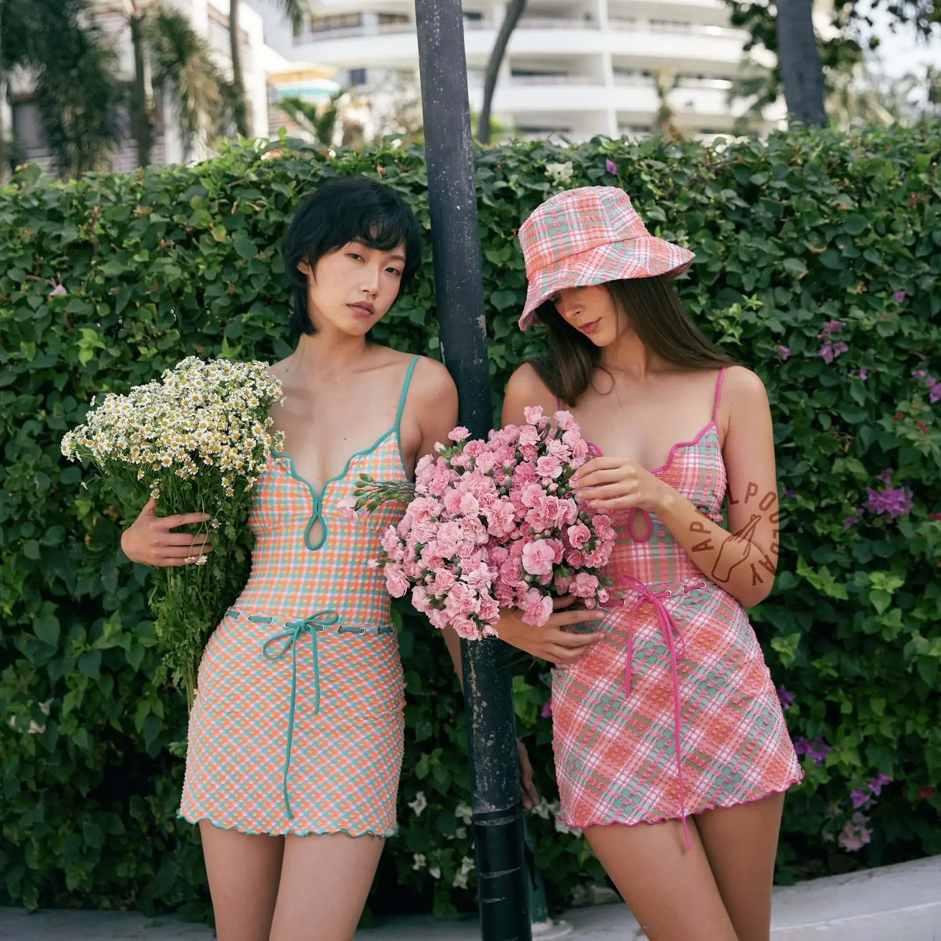 فتاة حلوة صغيرة العطر الماس شعرية المحافظ انقسام تنورة نمط بسيط قطعة واحدة مثير ملابس السباحة النسائية عارية الذراعين #3