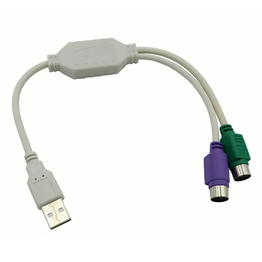 1pc USB Male To PS/2 PS2 Female Converter Cable Cord Converter Adapter Keyboard