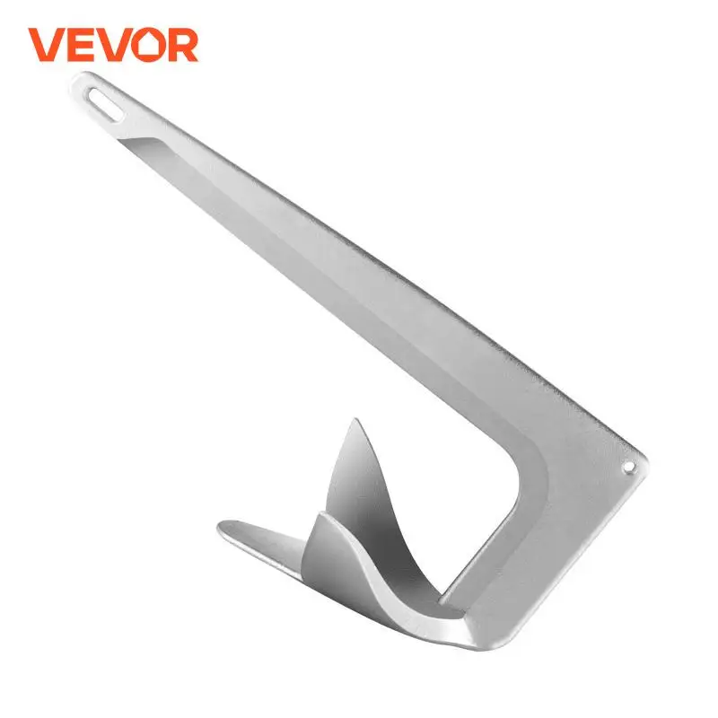 VEVOR 22 LBS / 10 KG Bruce-Style Claw Anchor Suitable for 26 - 33 FT Ships Galvanized Steel Boat Delta Anchor With Strong Grip