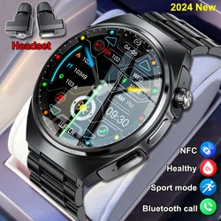 Per Huawei Xiaomi IOS Smart Watch Headset Two In One NFC Multiple Sports Track Health Monitor Sport Tracker orologio con quadrante personalizzato