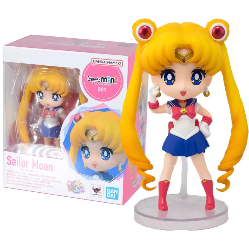 

Bandai Figuarts mini Original Sailor Moon Model kit Action Figure Dolls Toys For Kids Collectible Gift Desktop Decoration