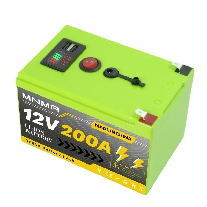 AliExpress MNMA 12V 200Ah LiFePO4 Solar Battery⚡, Deep Cycle Rechargeable Built-in BMS Lithium 200000mAh🔥for Power Wheels,Scooters,Fish Finder