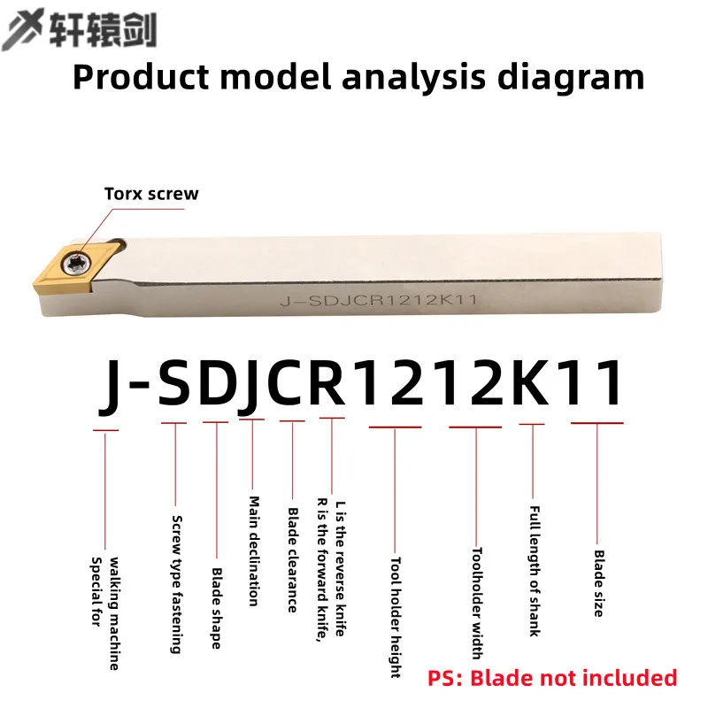 1PC J-SDJCR0808K07 J-SDJCR1010K11 J-SDJCL0808K07 J-SDJCL1010K11 zewnętrzny uchwyt narzędziowy uchwyt na narzędzia CNC narzędzia do tokarki ostrza z węglików spiekanych