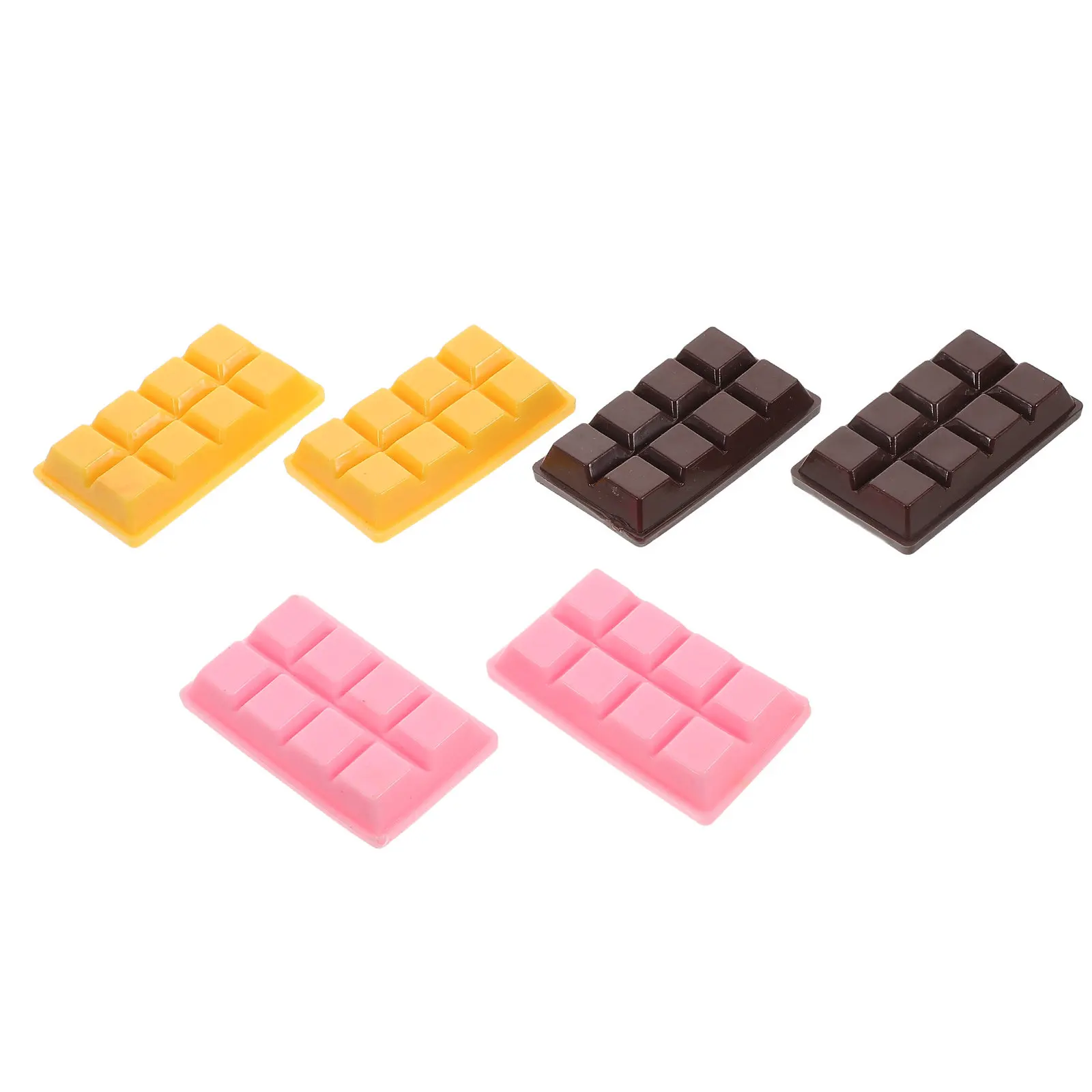 6Pcs Realistic Simulation Decorations for Kitchen Pretend Play Tabletop Display Multi Function Fake Chocolate