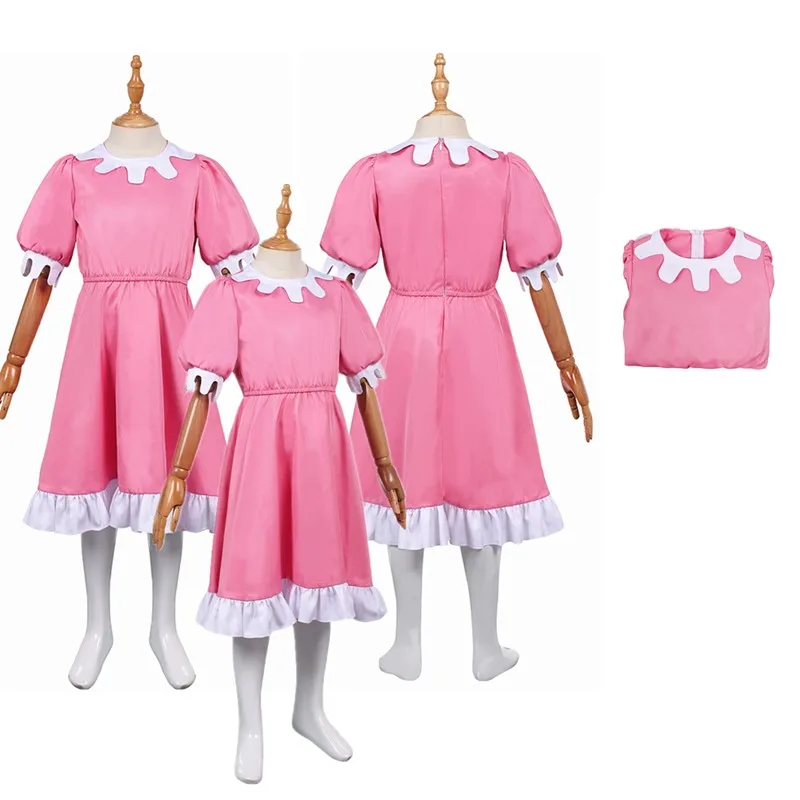 

Fantasia The Three Cartoon Robbers Kids Tiffany Cosplay Costume Girls Pink Dress Outfits Halloween Carnival Party Suit