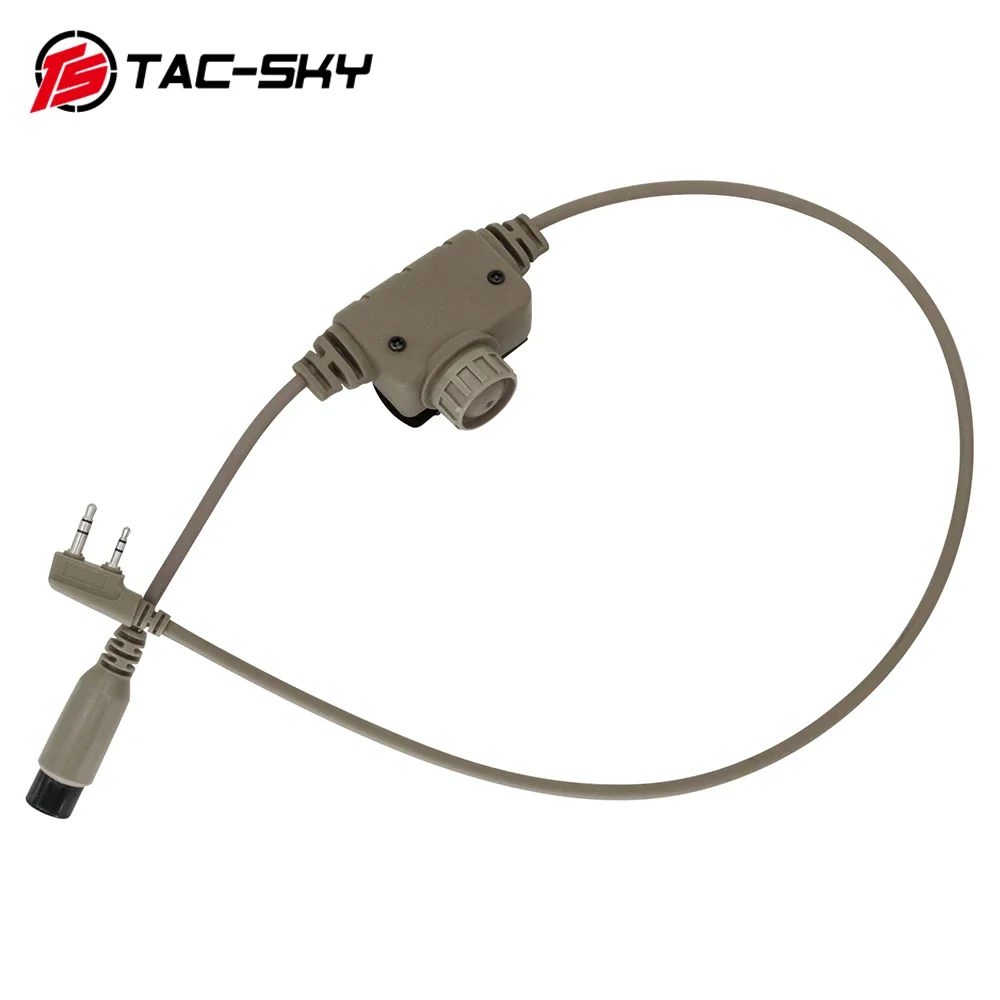 Tactical Headset PTT Militar Adapter RAC PTT Kenwood Plug for Baofeng UV5R/UV82 for Pelto Comtac Airsoft Shooting Headphones