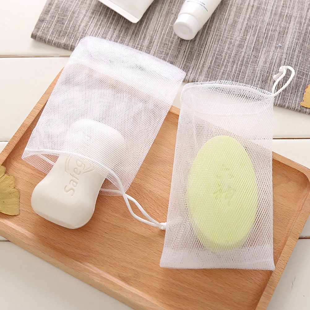 

10pcs Foaming Soap For Shower Body Facial Cleansing Long Lasting Use Soft Texture Maker Net Clear Skin Sebum