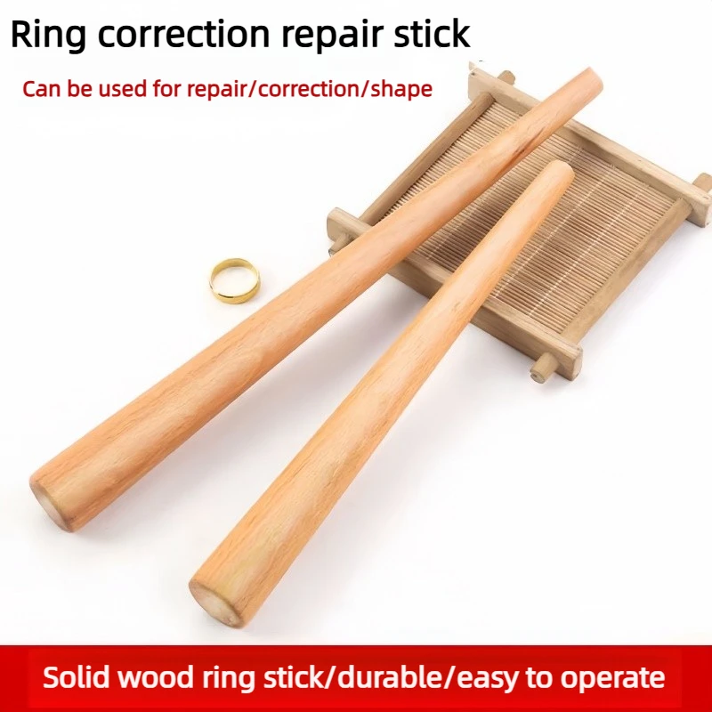Wooden Ring Sizing Mandrel Wear Resistant Ring Shaping Resizing Tool DIY Gold Silver Jewelry Repair Hand Craft Supplies