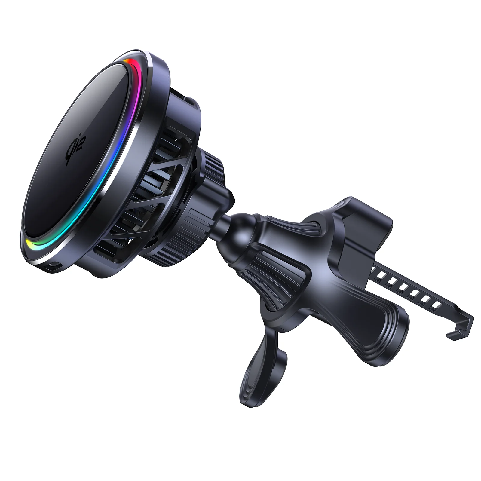 

Беспроводное автомобильное зарядное устройство QI2.2 25W с охлаждением, из закаленного стекла, RGB, магнитное, для быстрой зарядки, с радиатором, для Magsafe iPhone 16 17 Pro Max