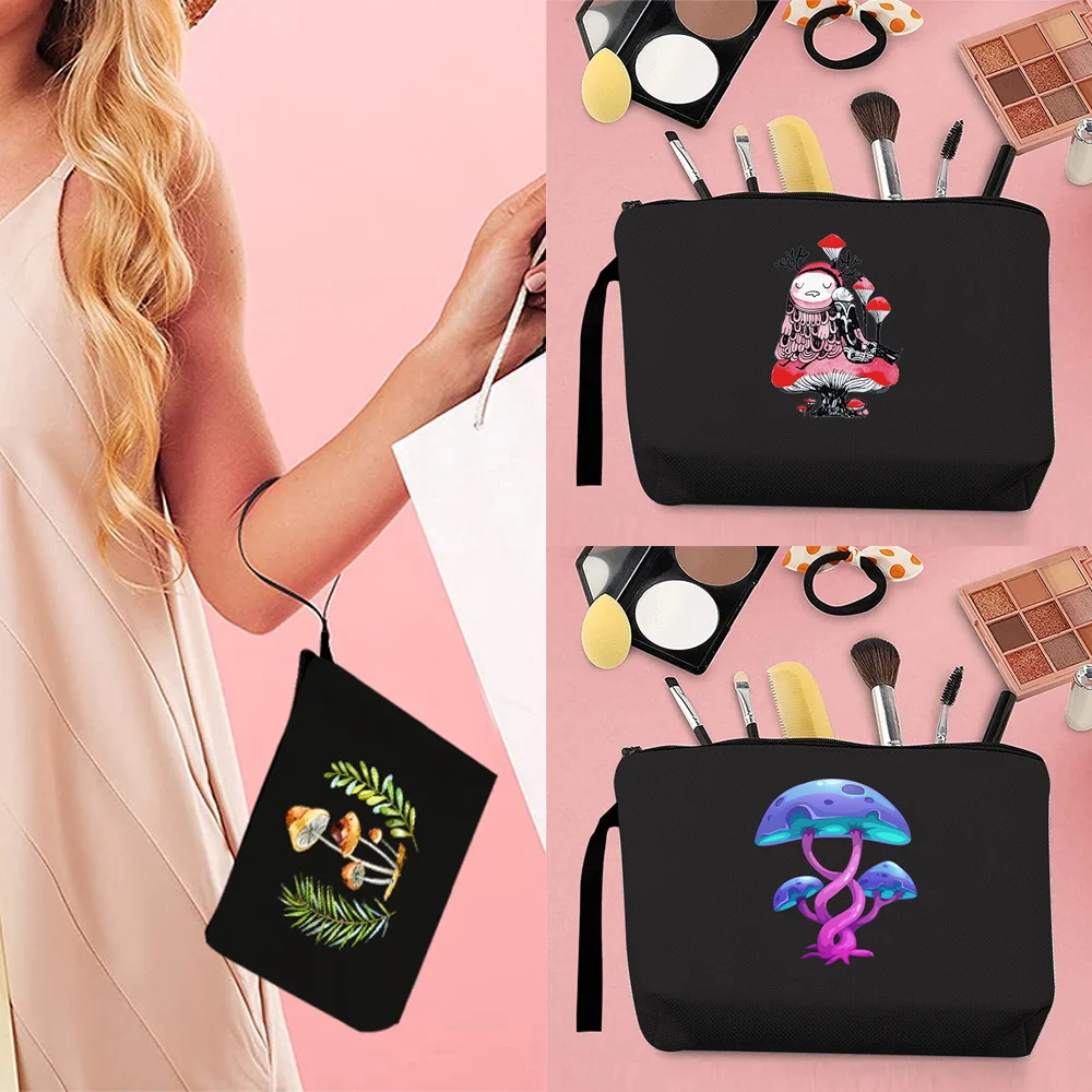 

Organizer Cosmetic Bag Canvas Washing Pack Multi-function Capacity Women Travel Make Up Case Strap Storage Pouch Coin Purse