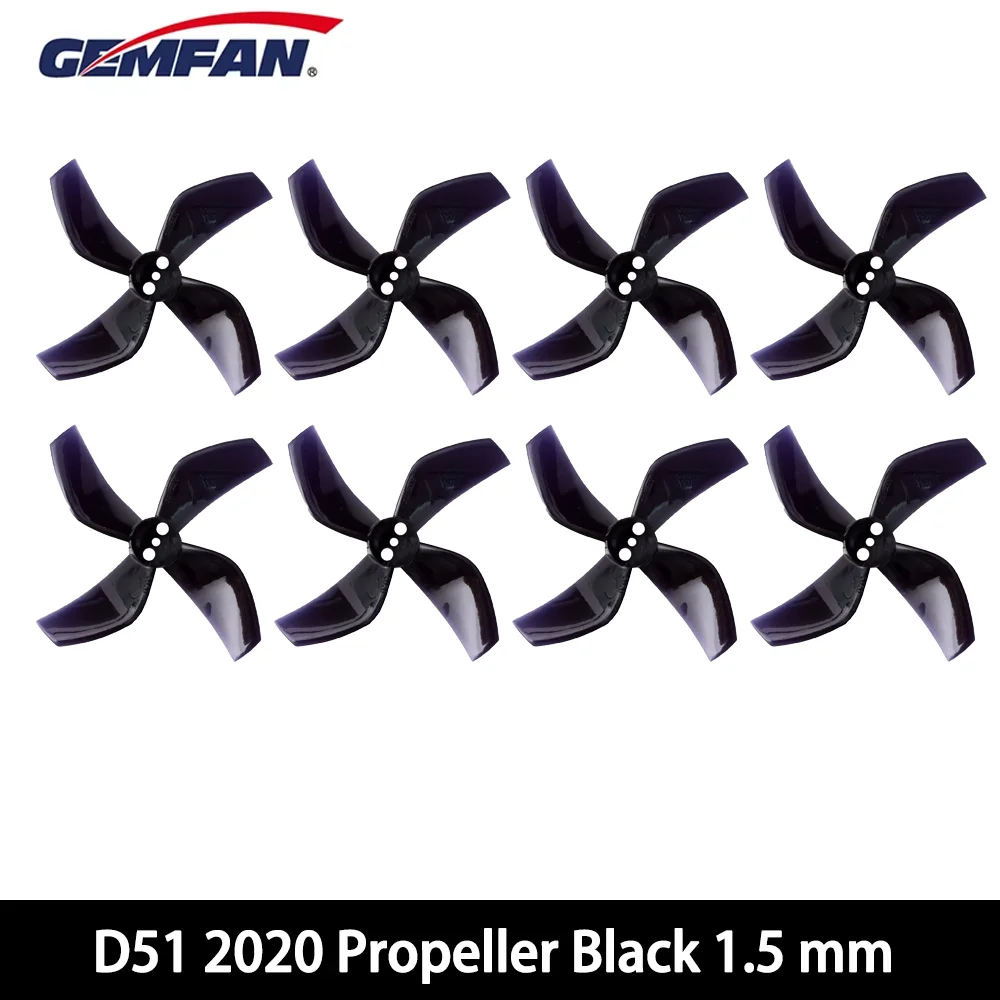 4 Paar Gemfan D51 51 mm 2020 4-Blatt-PC-Propeller 1,5 mm für RC FPV Racing Freestyle 2 Zoll Cinewhoop Kanaldrohnen DIY-Teile