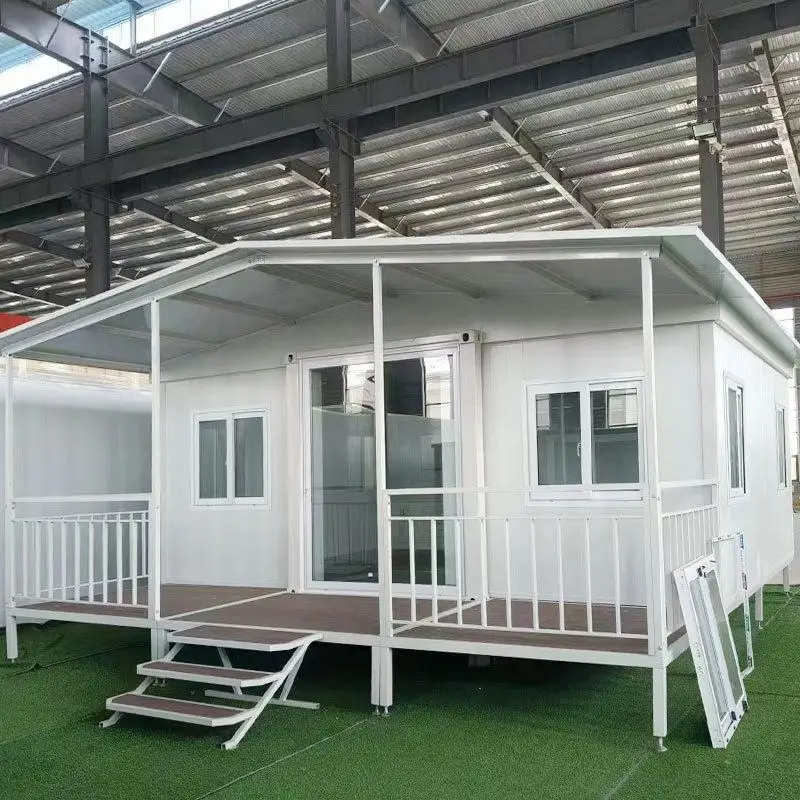 Maison de conteneur à Double aile, mobile, pliable, préfabriquée, conteneur de maison, maison de con