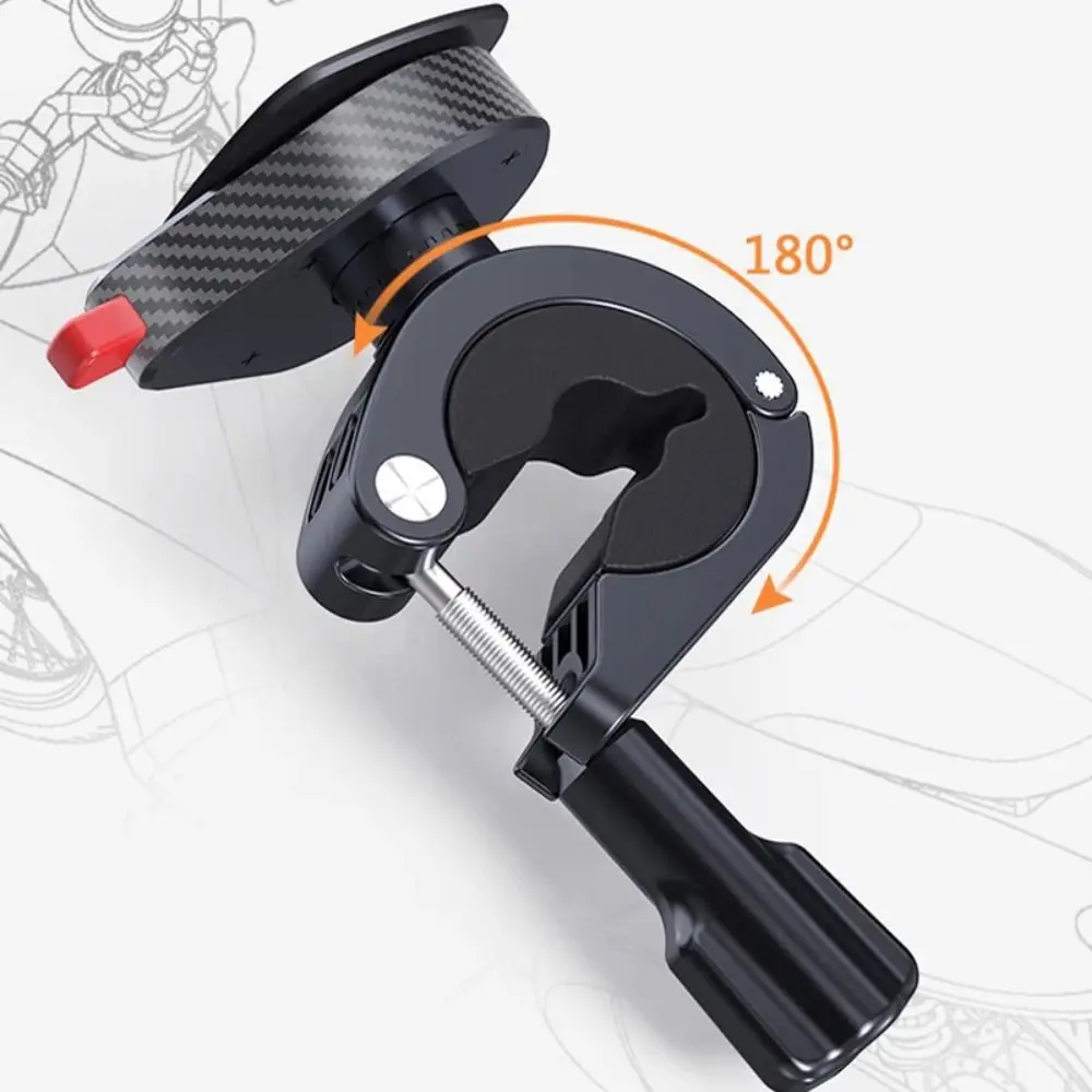 Bicycle Handle Bar Motorcycle Phone Holder Bracket Holder Quick Lock Rearview Mirror Phone Mount Widely Applicable