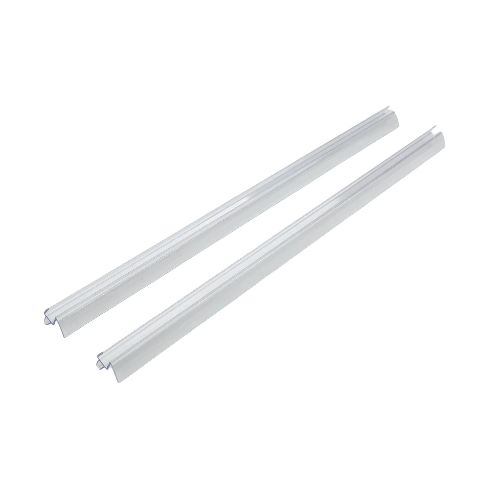 2Pack Shower Door Bottom Seal 20 Length Glass Sweep Strip Fits 3/8 Inch Thick Glass Doors Water Leak Prevention
