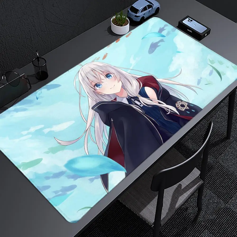 Imagem -05 - Bruxa Errante a Jornada de Elaina Anime Mousepad Grande Gaming Mouse Pad Lockedge Engrossado Teclado de Computador Mesa Tapete