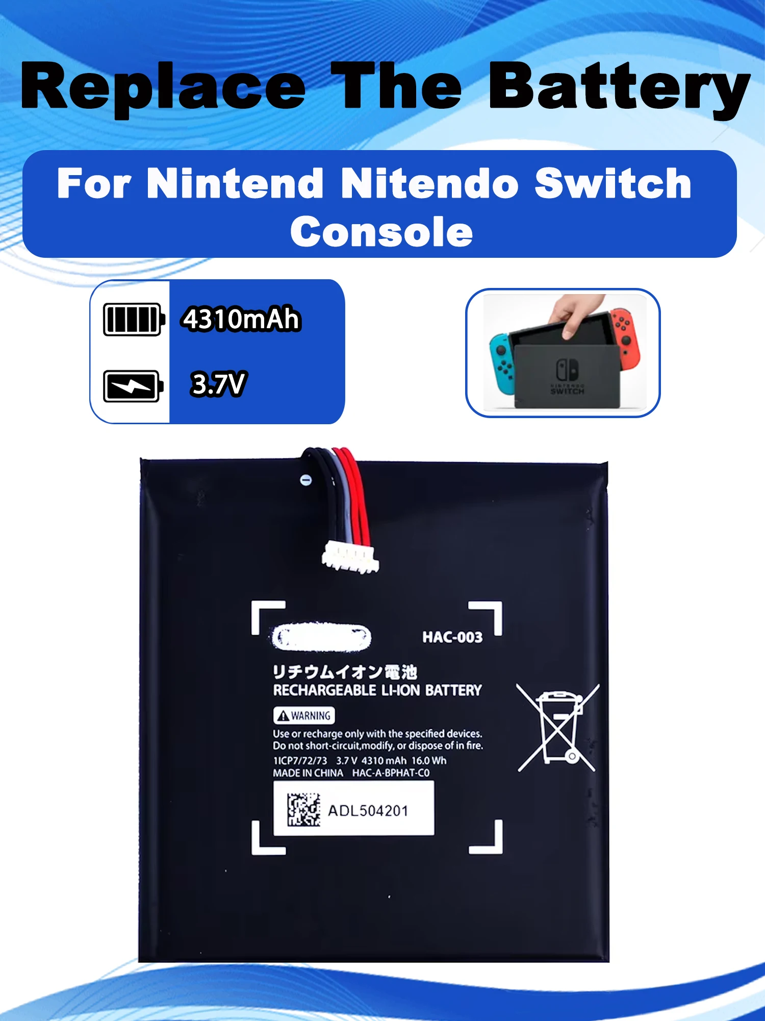 HAC-001 HAC-003 バッテリー交換充電器バッテリー修理部品 Nintend