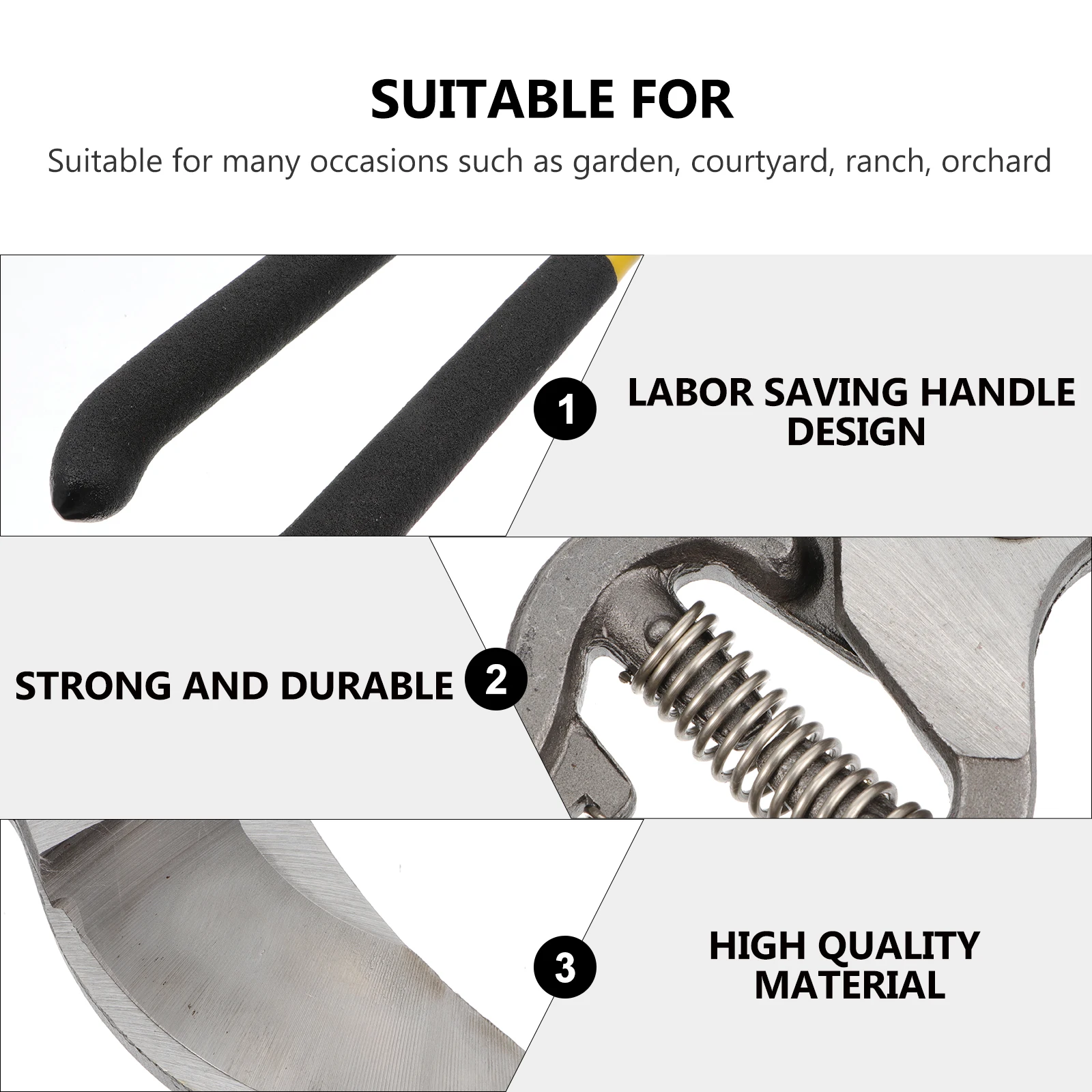 

Pruning Shears Gardening Trimming Tool Durable High Efficiency Portable H held Scissors Twigs Branch Fruit Tree Yard L