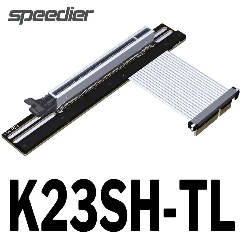 

ADT-Link New PCIe 4.0 x4 to x16 Riser Cable PCI-E 4x 16x Extension Cable RTX 3090 RX6800xt GEN4.0 PCI Express Silver-Plated Wire
