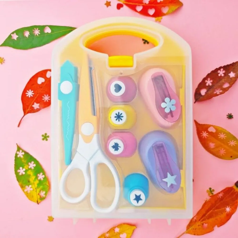 various-shapes-diy-puncher-craft-set-plastic-with-storage-box-mini-embossing-punch-diy-projects-shape-cutters
