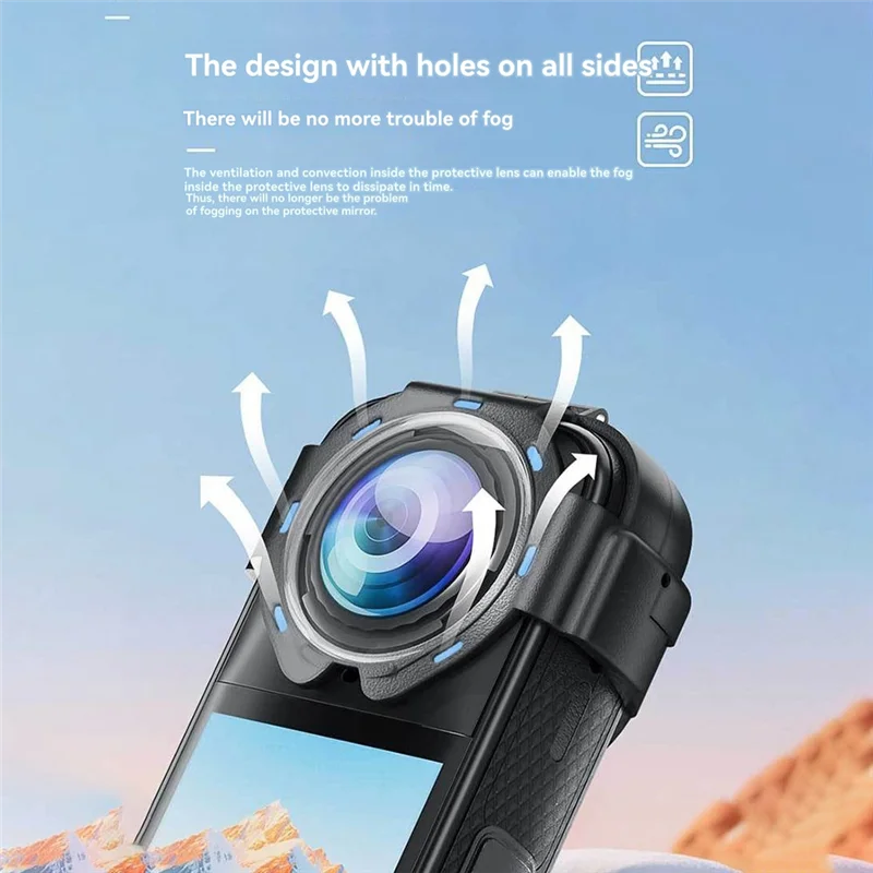 Cubierta protectora de lente A003 para Insta360 X5, cubierta protectora de espejo protector de vidrio templado para cámara de acción