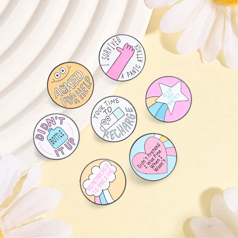 Zeit brauchte, um es zu laden: Emaille-Pin „Ich habe mein Bestes getan“ – Mentale Gesundheit, Selbstmotivation, Brosche, Taschen- und Reversnadel, Schmuckgeschenk für Freunde – Detail 4