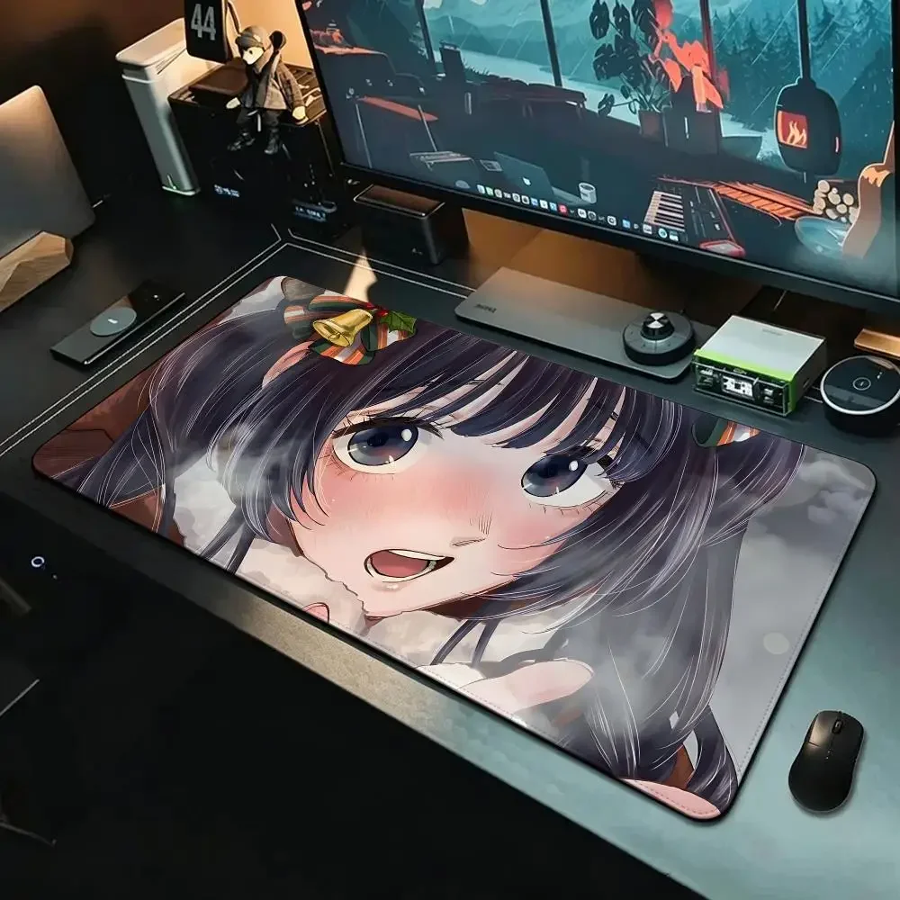 anime The Fragrant Flower Blooms with Dignity Mouse Pad MousePad Stitched Edge Waterproof Desk Mat Anti-Slip Rubber Base for PC
