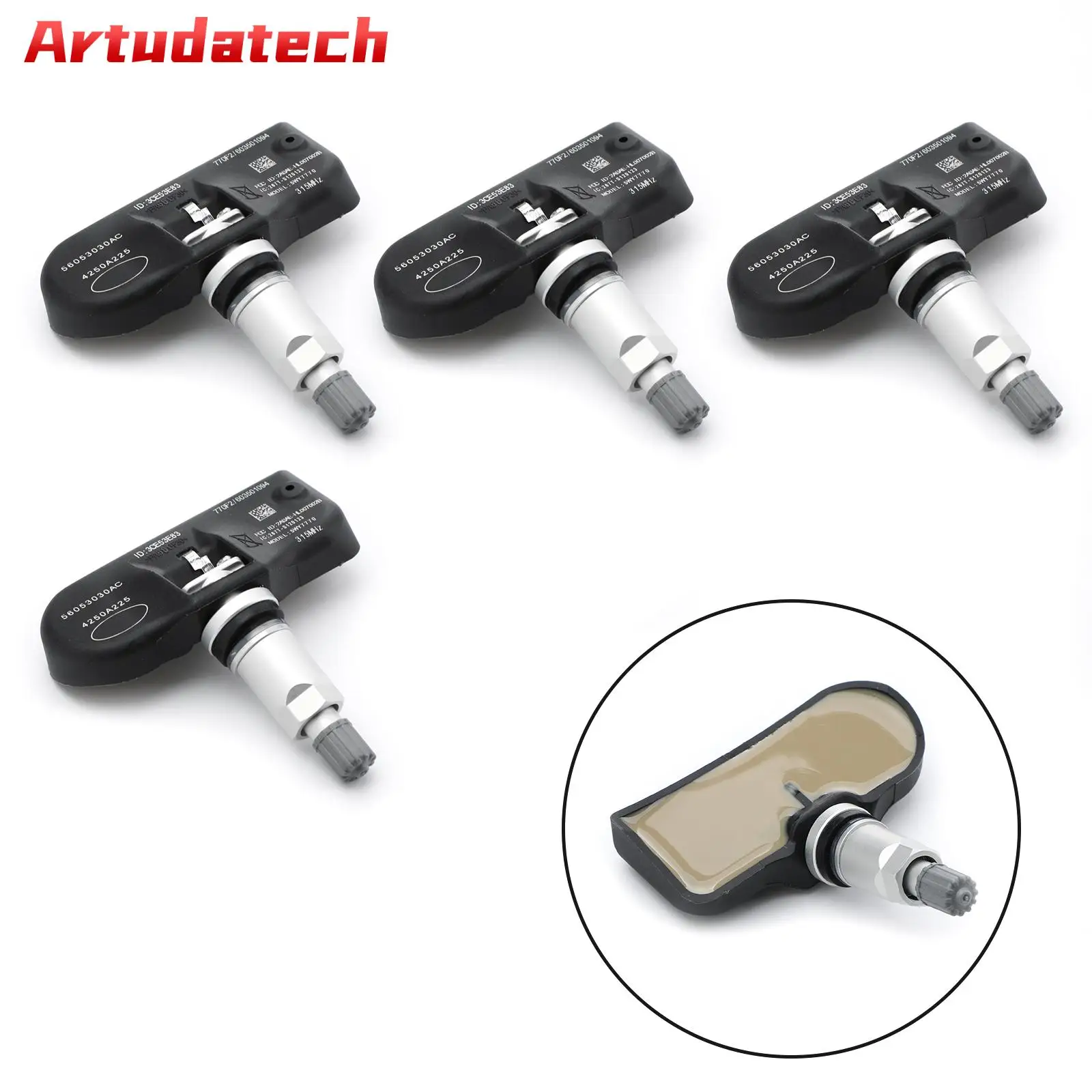 

Artudatech 4pcs56053030AC New Tire Pressure Sensor TPMS 315Mhz For Chrysler Dodge Jeep Car Auto Parts