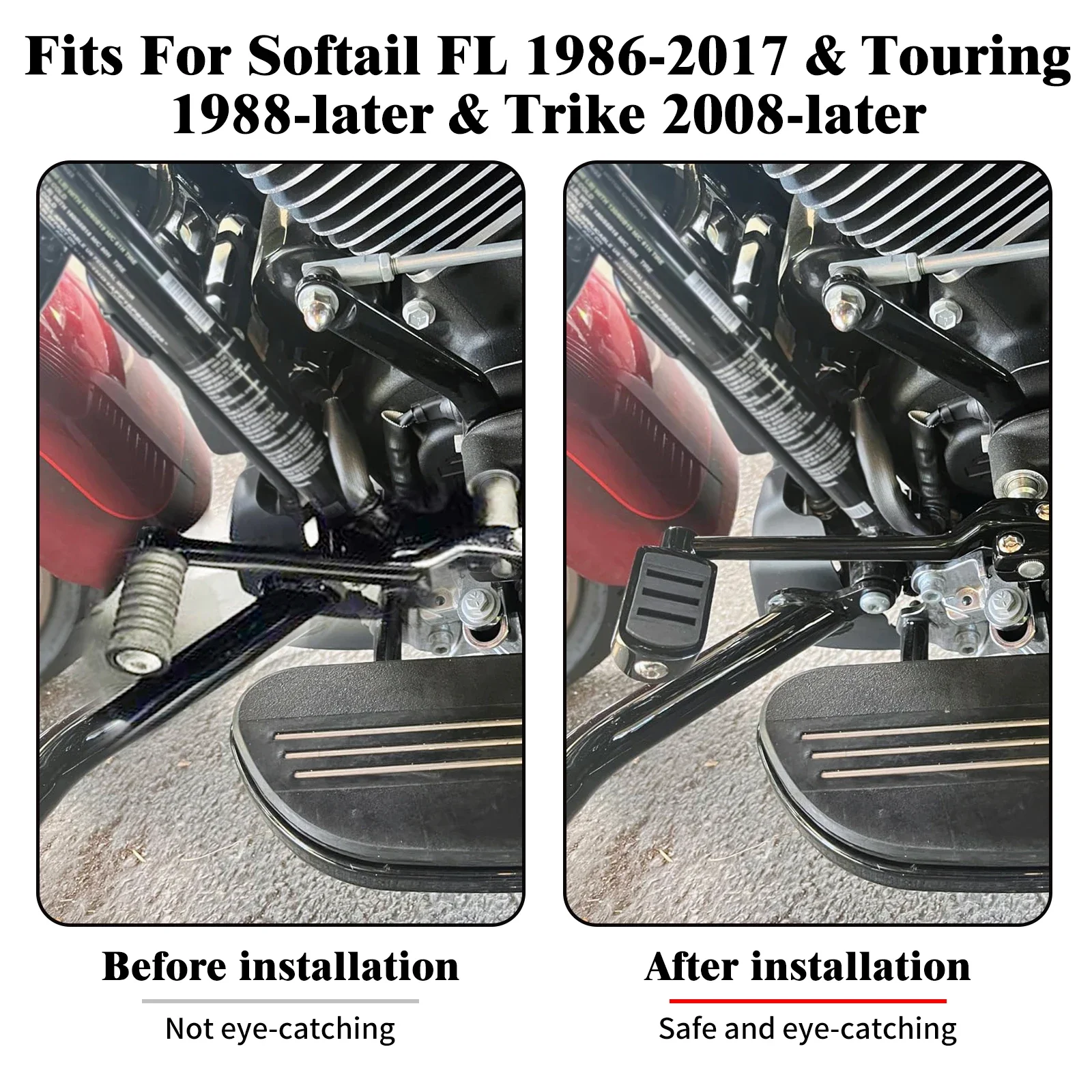 Motorcycle Heel Toe Shift Lever Pedal Front and Rear Levers Shifter Pegs For Harley Touring Street Electra Road Glide Softail FL