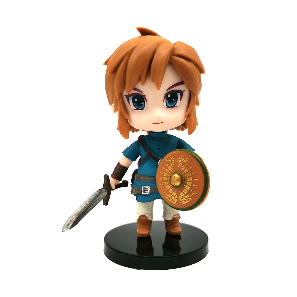 The Legend of Zelda 6 sztuk / zestaw 10 cm Q Wersja Link Księżniczka Zelda Figurka Gra Dekoracja Anime Ozdoby Kolekcja modeli Lalki