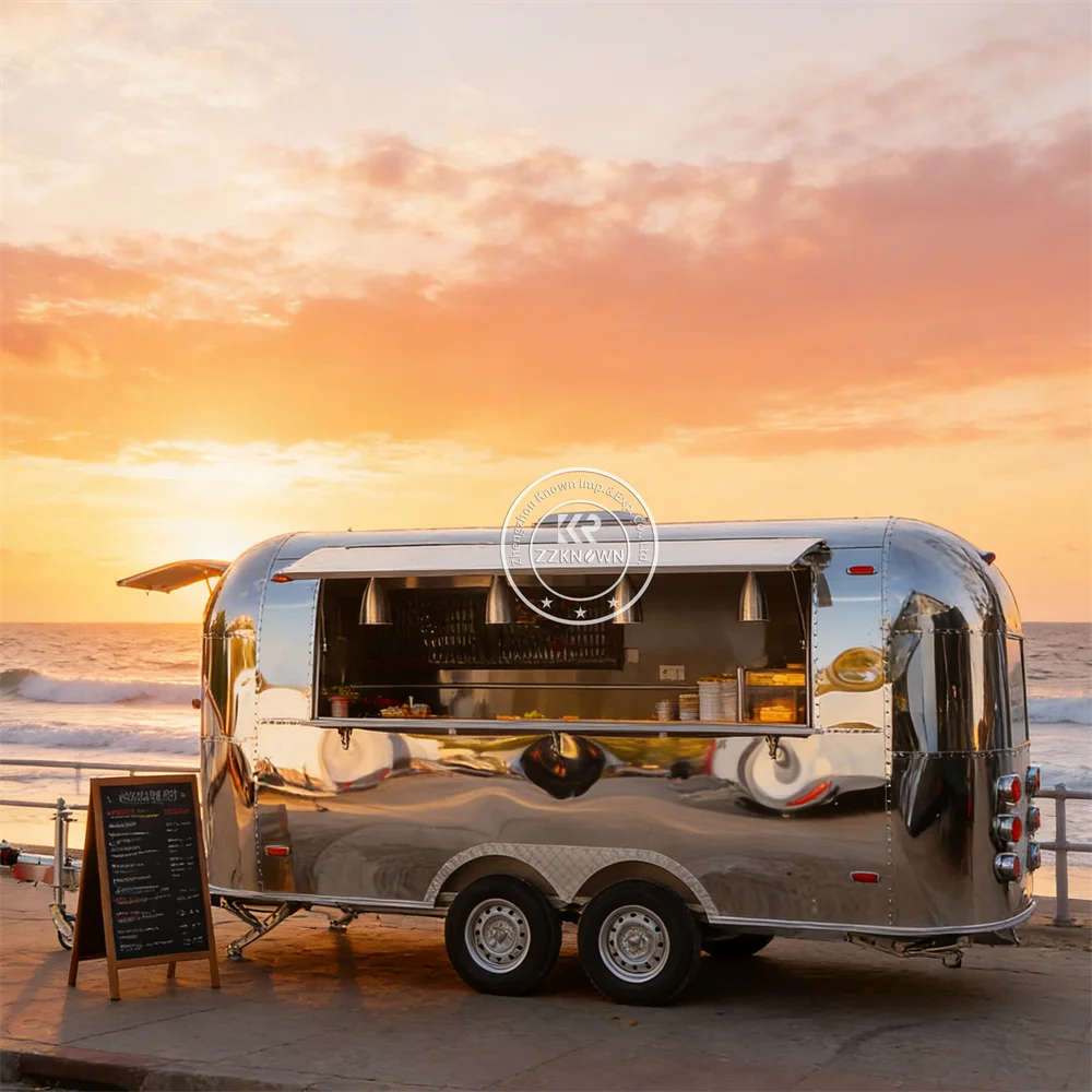 Hot Sale Taco Food Trailer Commercial Mobile Kitchen Street BBQ Burger Truck Outdoor Food Truck With Full Kitchen