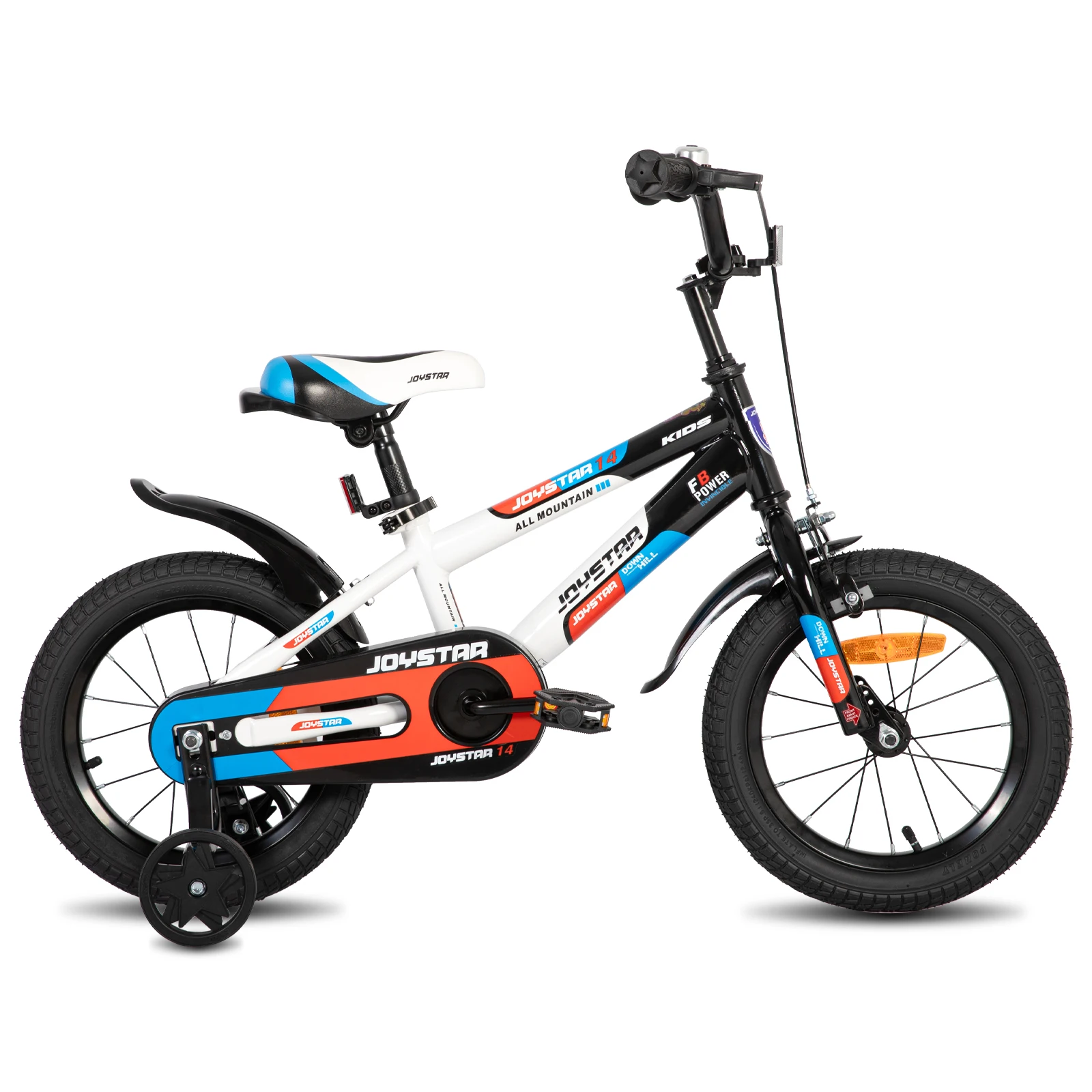 JOYSTAR Bicicleta para niños y niñas de 3 a 12 años, bicicletas para niños de 12 y 14 y 16 pulgadas con ruedas de entrenamiento, 20 pulgadas con soporte, color blanco