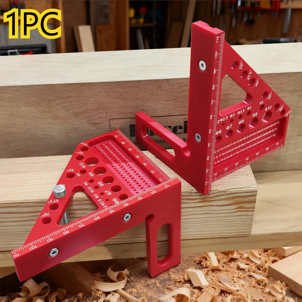 Plastic Square Ruler Multi-Angle Measuring Tool Multi-angle Measurement For Woodworking, Square Ruler Measuring Tool