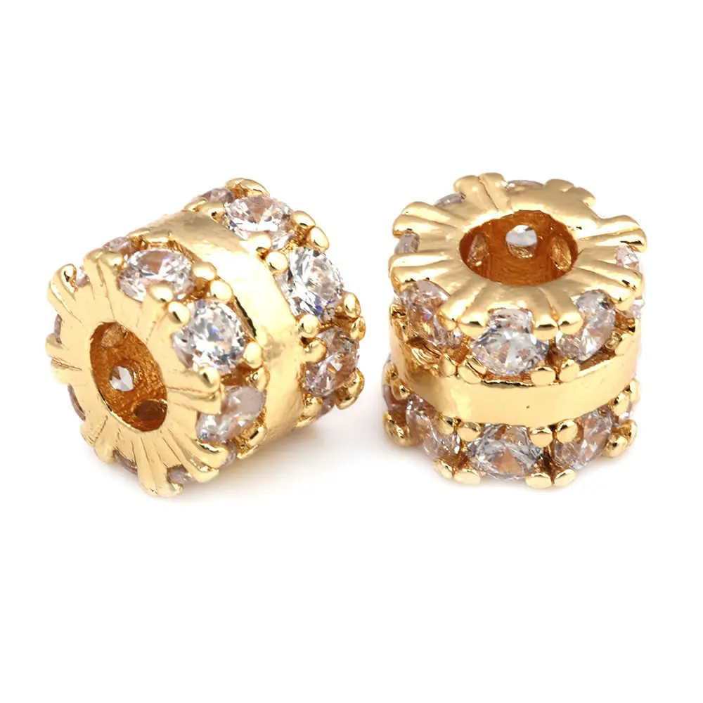 Brass Large Hole Cylinder Spacer Beads Bracelets Beads High Quality Diy Jewelry Accessories Making Rosediy Official Store