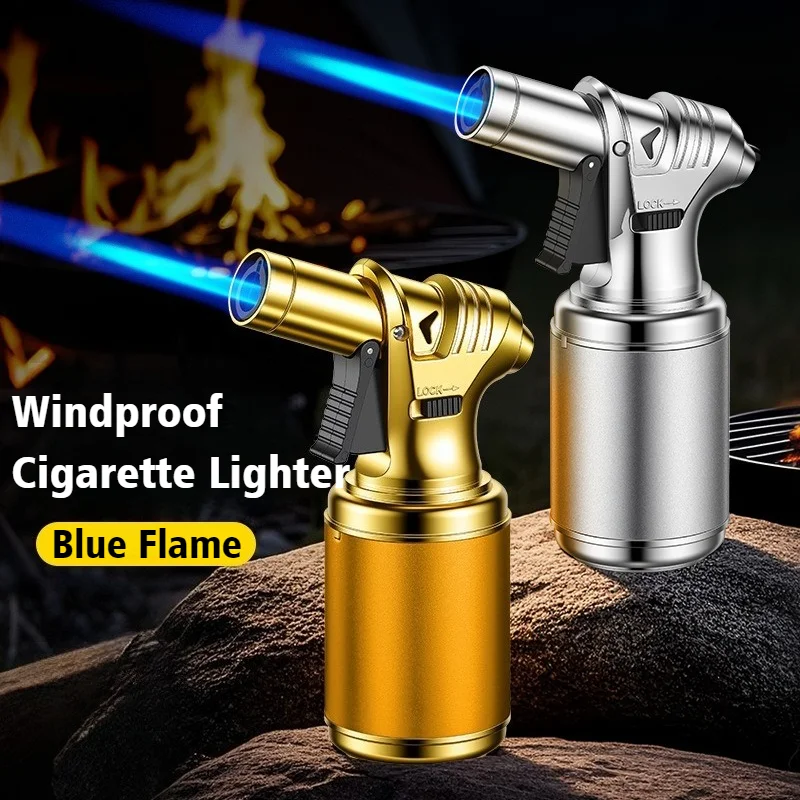 

Windproof Open Flame Cigar igniters Welding Gun Windproof Lighter for Smokes Blue Fire Cigarettes Lighters & Smoking Accessories