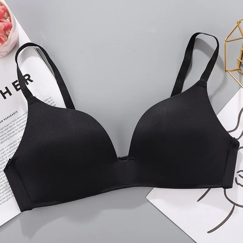 

Women Seamless Bra Sexy No Wire Push Up Underwear Girls Students Breathable Thin Bras Female's Bra Breathable Gathered