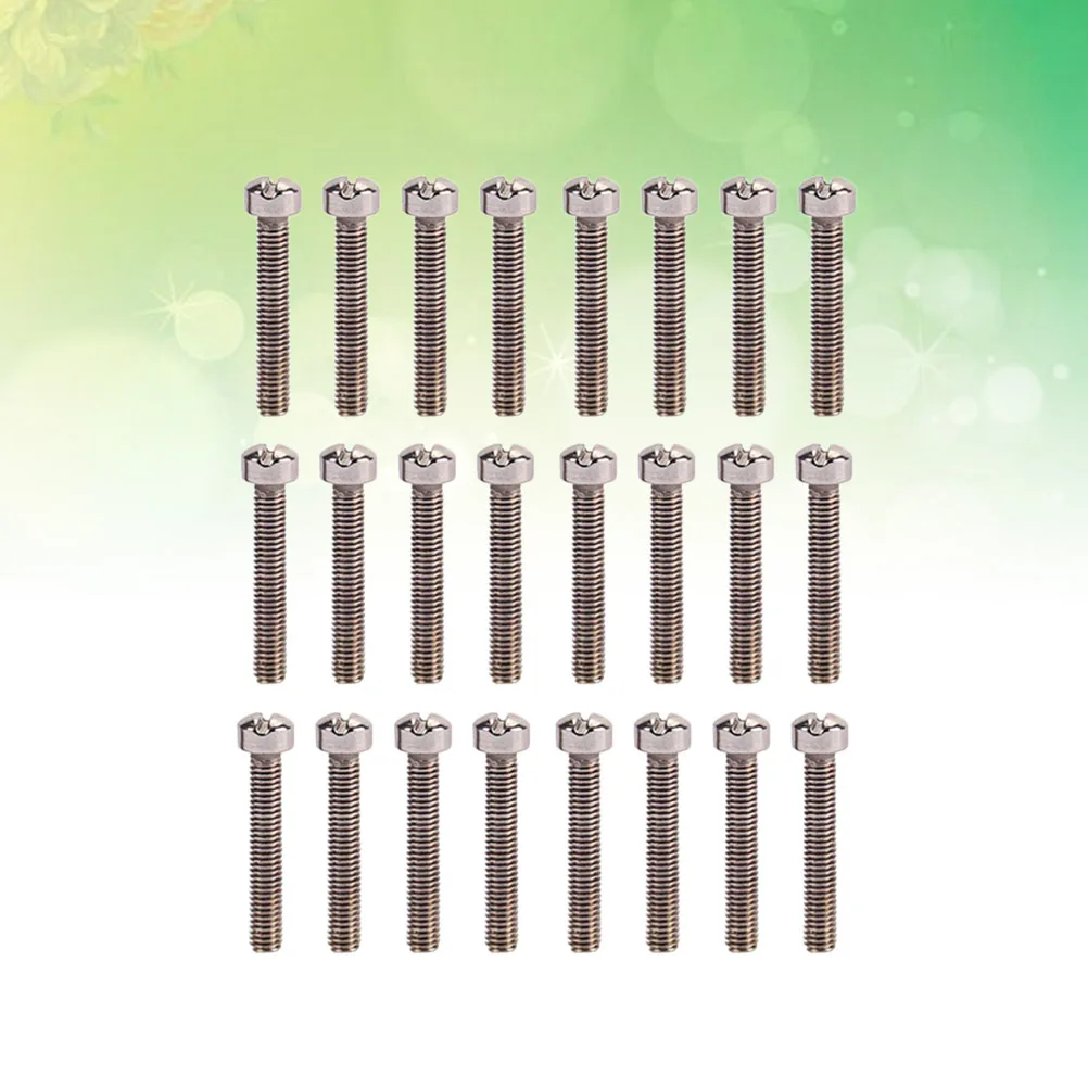 

24 Pcs One-piece Screws Pickup Mounting Fixing for Guitar Dual Pickups Double Coils