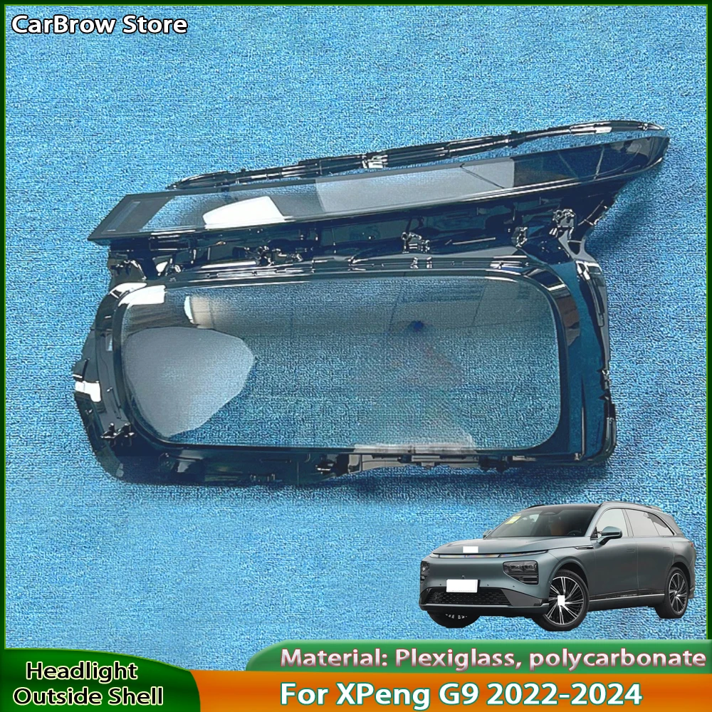 

For XPeng G9 2022-2024 Headlamp Cover Shade Headlight Transparent Lens Lamp Shell Masks Plexiglass Replace Original Lampshade